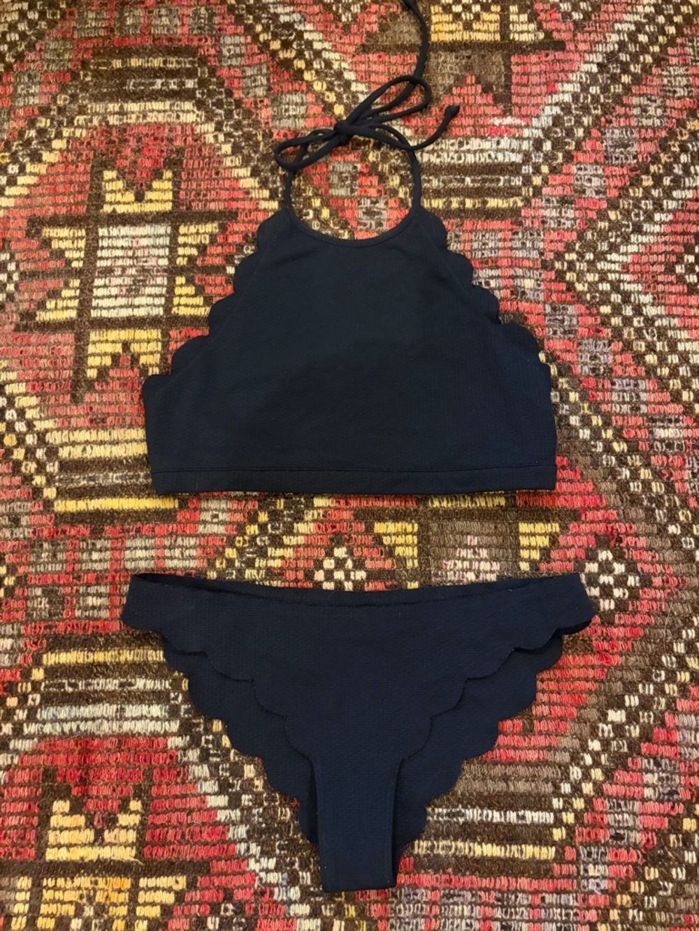 Marysia Black Mott Bikini Top & Broadway Bottom size Small